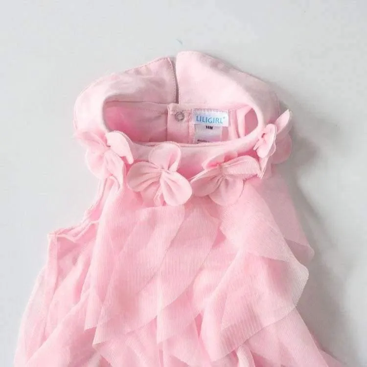 Summer Girls Dress Infant Romper Dresses Toddler Kids Birthday Party Chiffon Dress Jumpsuits Baby Girl Clothes