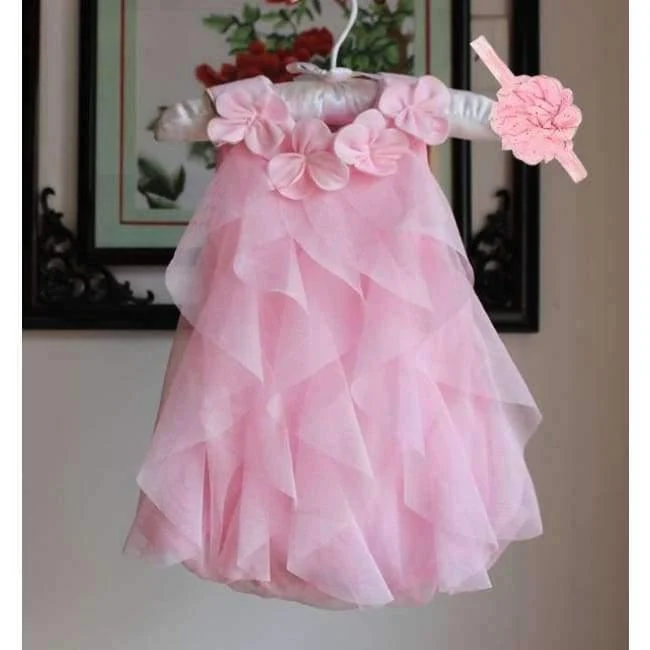 Summer Girls Dress Infant Romper Dresses Toddler Kids Birthday Party Chiffon Dress Jumpsuits Baby Girl Clothes