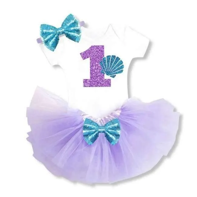 Little Girl 1st Birthday Party Sets Baby Tutu Cake Smash Outfits Sets First Christmas Gift Toddler Girls Kids Baptism Clothes
