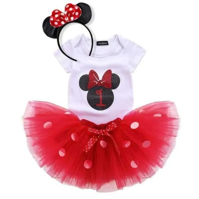 Little Girl 1st Birthday Party Sets Baby Tutu Cake Smash Outfits Sets First Christmas Gift Toddler Girls Kids Baptism Clothes