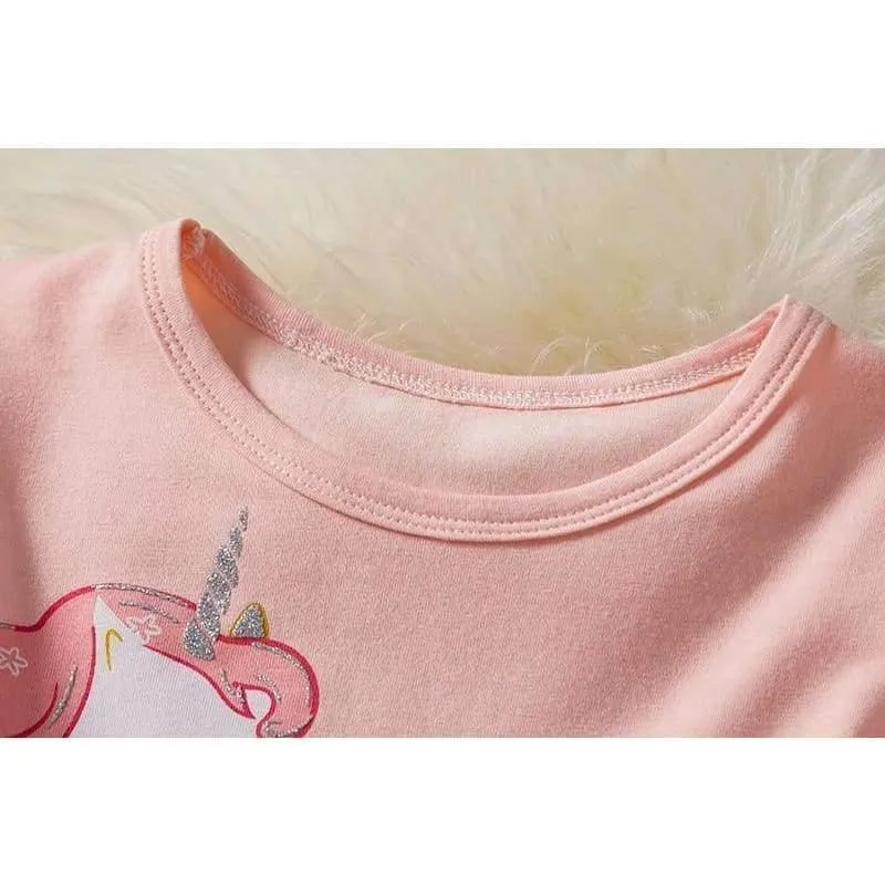 Girl Christmas Party Dress Unicorn Tutu Costume For Kids Unicorn Party Long Sleeve Dresses For Girls 2 4 6 Yrs Clothing