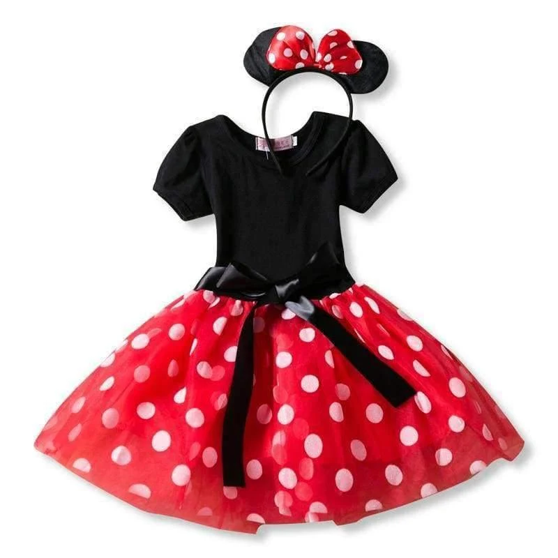Kids Dresses for Girls Birthday Halloween Cosplay Minnie Mouse Dress Up Kid Costume Baby Girls Clothing For Kids 2 6T Wear