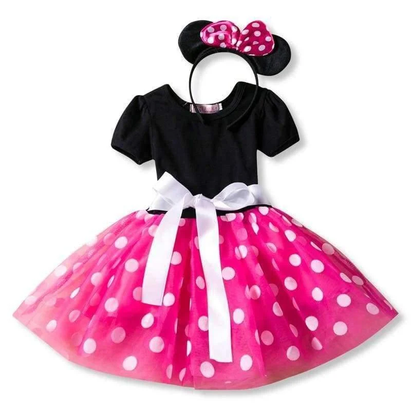 Kids Dresses for Girls Birthday Halloween Cosplay Minnie Mouse Dress Up Kid Costume Baby Girls Clothing For Kids 2 6T Wear