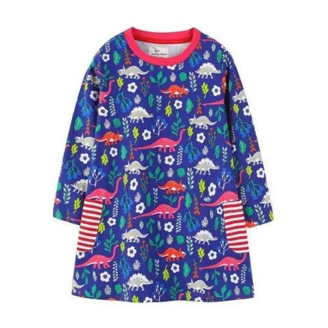 Long Sleeve Dress striped Casual Cotton clothes Toddler Kid Girls Spring Autumn Winter baby Clothes for girl
