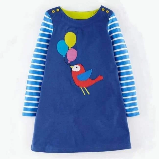 Long Sleeve Dress striped Casual Cotton clothes Toddler Kid Girls Spring Autumn Winter baby Clothes for girl