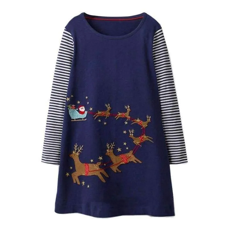 Long Sleeve Dress striped Casual Cotton clothes Toddler Kid Girls Spring Autumn Winter baby Clothes for girl