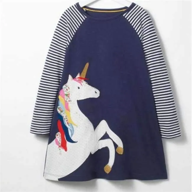 Long Sleeve Dress striped Casual Cotton clothes Toddler Kid Girls Spring Autumn Winter baby Clothes for girl