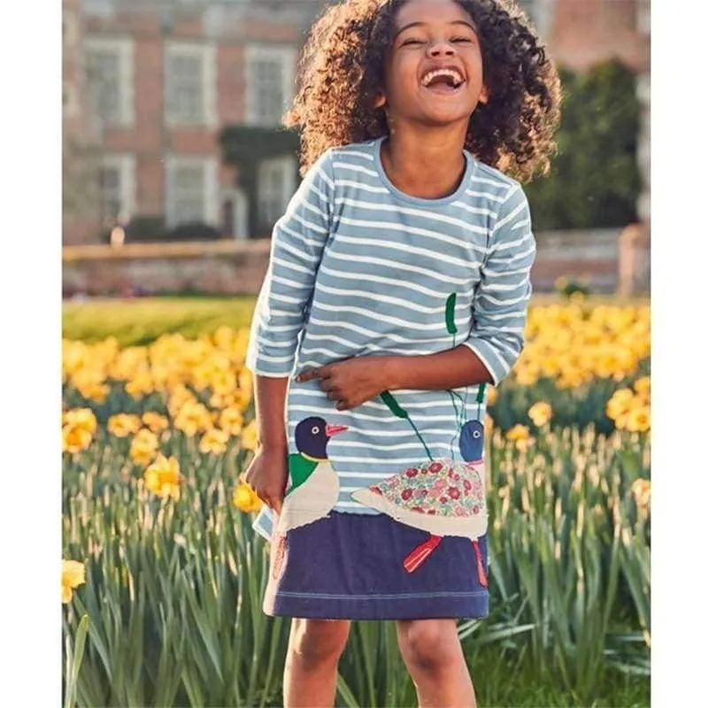 Long Sleeve Dress striped Casual Cotton clothes Toddler Kid Girls Spring Autumn Winter baby Clothes for girl