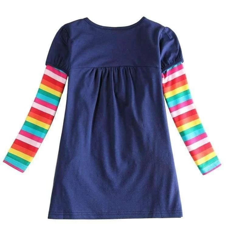 Kids princess girl dress full sleeve floral high quality dresses girl clothes children baby girl dresses kids