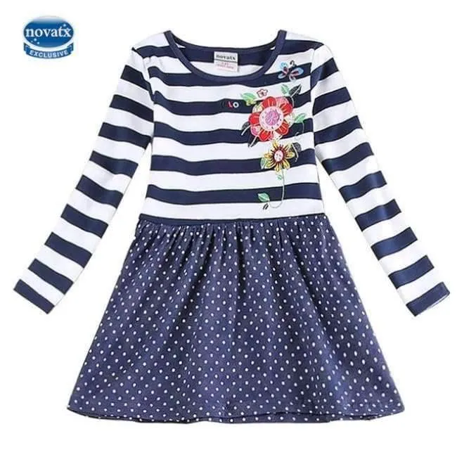 Kids princess girl dress full sleeve floral high quality dresses girl clothes children baby girl dresses kids