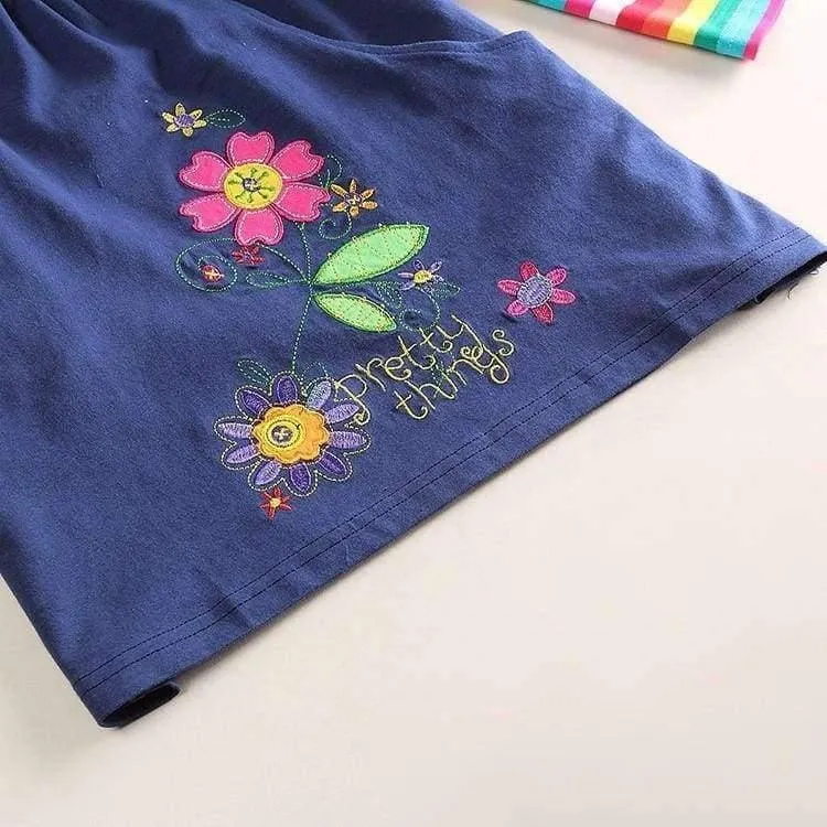 Kids princess girl dress full sleeve floral high quality dresses girl clothes children baby girl dresses kids