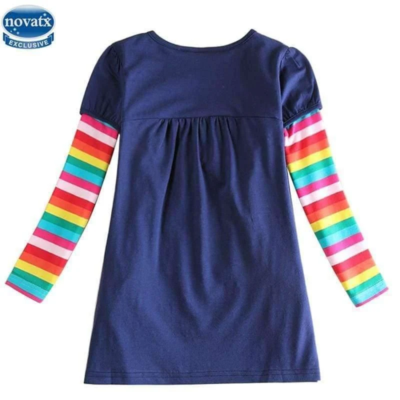 Kids princess girl dress full sleeve floral high quality dresses girl clothes children baby girl dresses kids