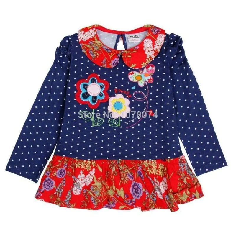 Kids princess girl dress full sleeve floral high quality dresses girl clothes children baby girl dresses kids