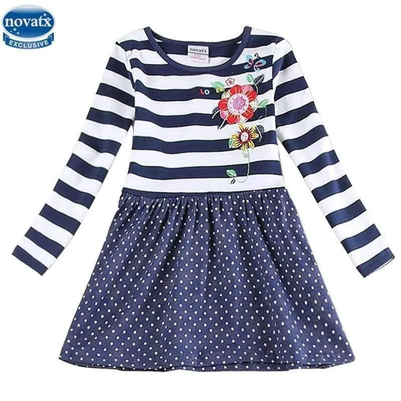 Kids princess girl dress full sleeve floral high quality dresses girl clothes children baby girl dresses kids