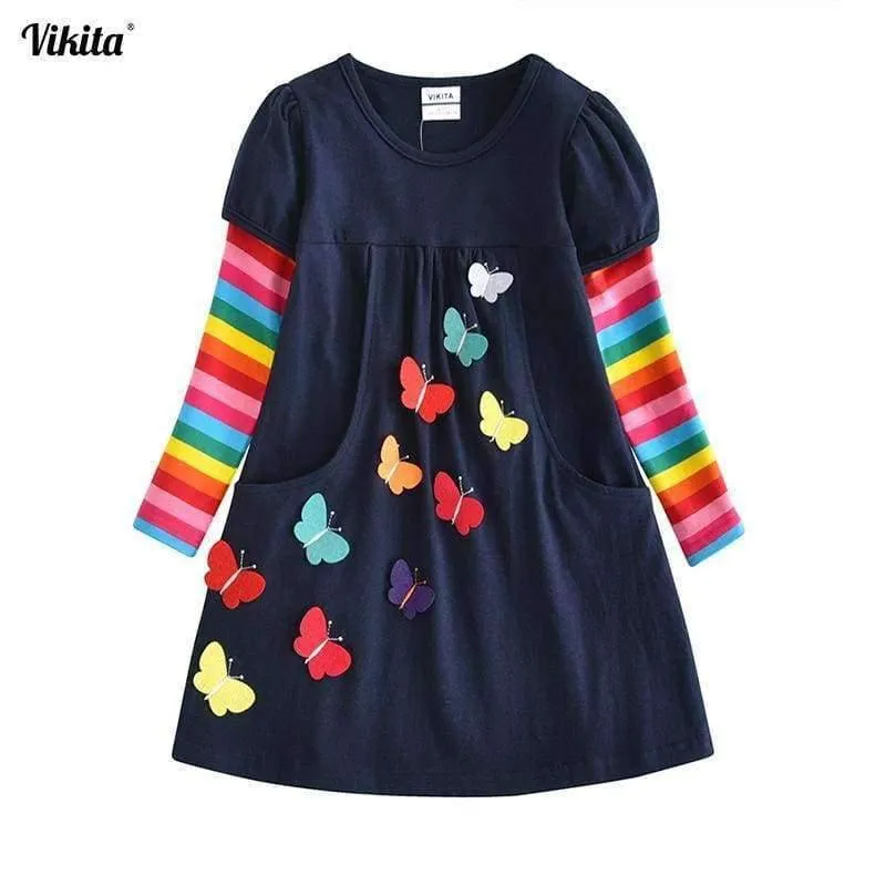Kids Girls Dress Baby Children Toddler Princess Dress Vestidos Children's Clothing Girls Winter Dresses 2-8Y LH5805 MIX