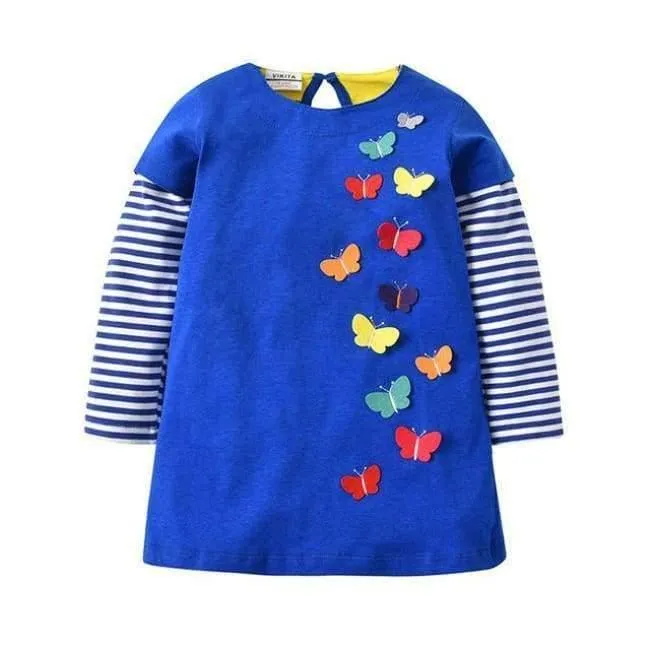 Kids Girls Dress Baby Children Toddler Princess Dress Vestidos Children's Clothing Girls Winter Dresses 2-8Y LH5805 MIX
