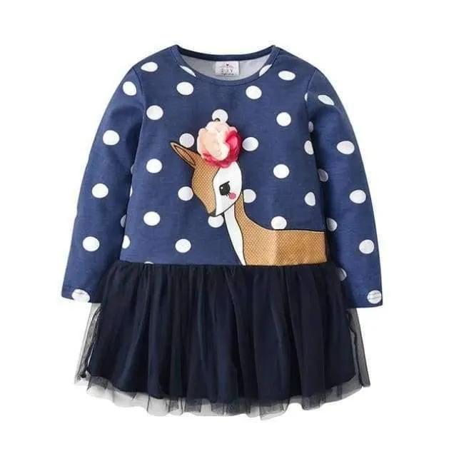 Kids Girls Dress Baby Children Toddler Princess Dress Vestidos Children's Clothing Girls Winter Dresses 2-8Y LH5805 MIX