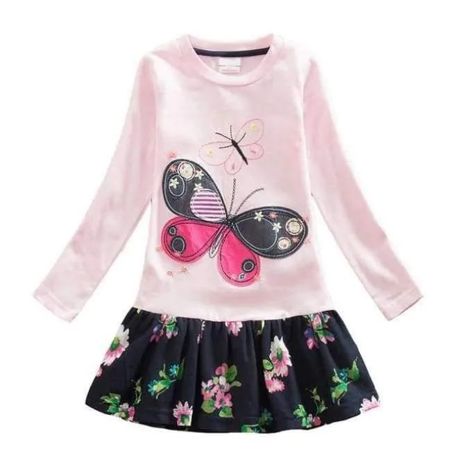 Kids Girls Dress Baby Children Toddler Princess Dress Vestidos Children's Clothing Girls Winter Dresses 2-8Y LH5805 MIX