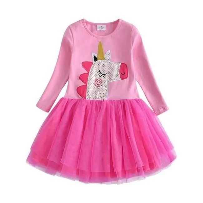 Kids Girls Dress Baby Children Toddler Princess Dress Vestidos Children's Clothing Girls Winter Dresses 2-8Y LH5805 MIX