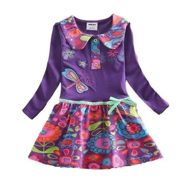 Kids Girls Dress Baby Children Toddler Princess Dress Vestidos Children's Clothing Girls Winter Dresses 2-8Y LH5805 MIX