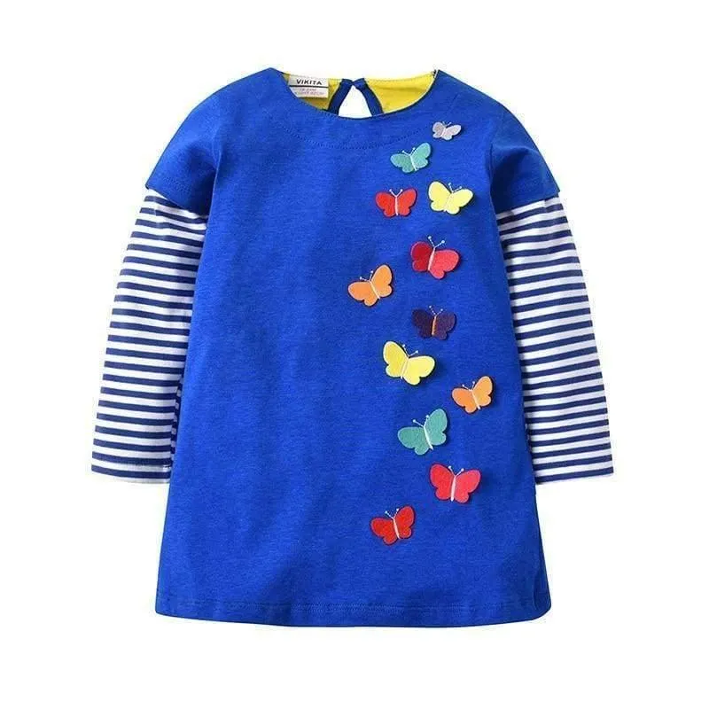 Kids Girls Dress Baby Children Toddler Princess Dress Vestidos Children's Clothing Girls Winter Dresses 2-8Y LH5805 MIX