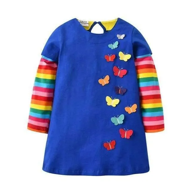 Kids Girls Dress Baby Children Toddler Princess Dress Vestidos Children's Clothing Girls Winter Dresses 2-8Y LH5805 MIX