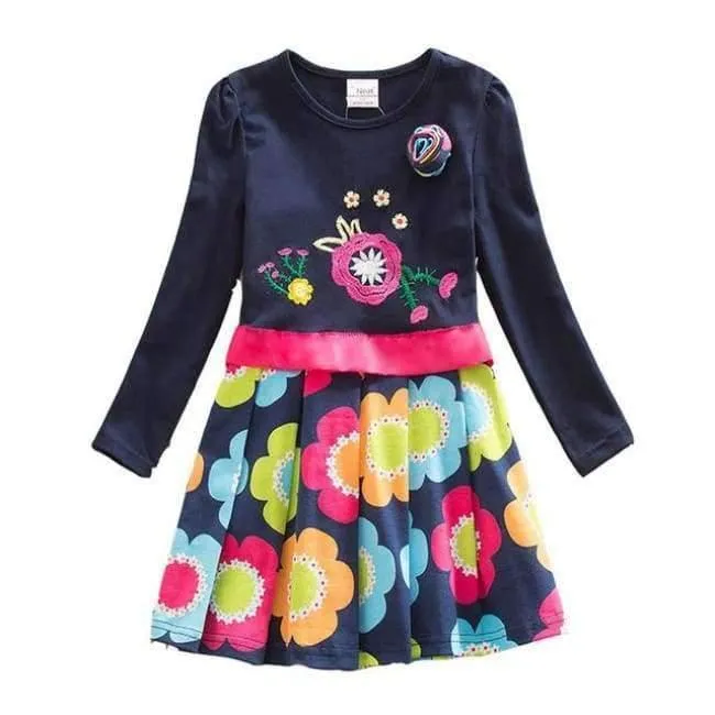 Kids Girls Dress Baby Children Toddler Princess Dress Vestidos Children's Clothing Girls Winter Dresses 2-8Y LH5805 MIX