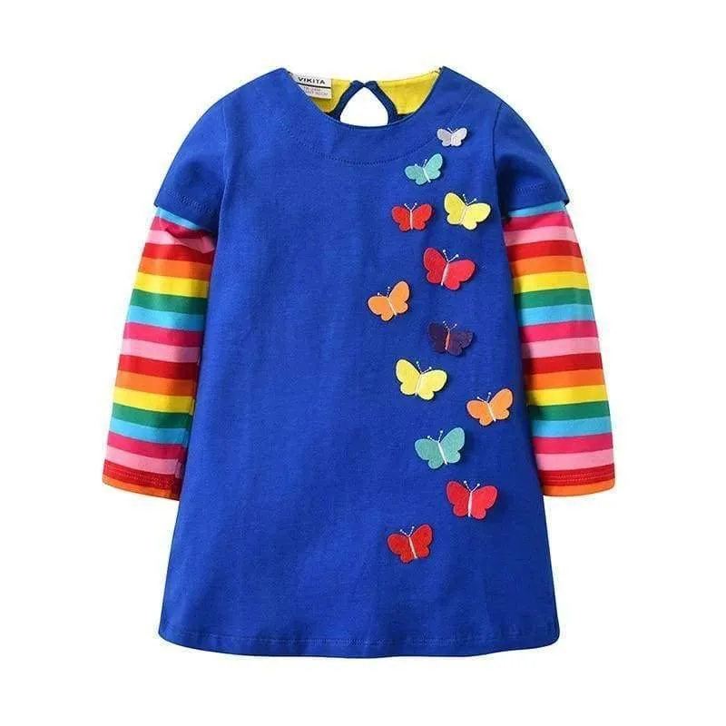 Kids Girls Dress Baby Children Toddler Princess Dress Vestidos Children's Clothing Girls Winter Dresses 2-8Y LH5805 MIX