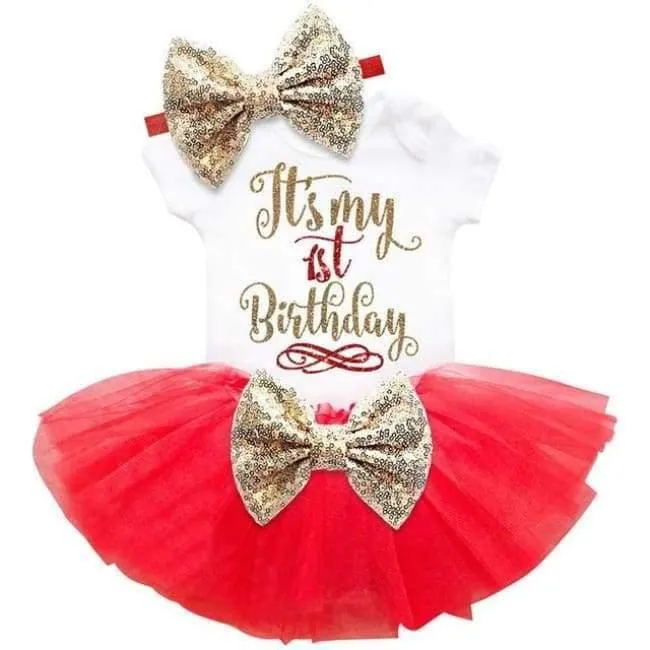 Meine 1st ersten Geburtstag Outfits Sommer Baby Kleidung Kleinkind Mädchen Taufe Anzüge lustige Baby Kleidung Sets für Bebes Kinder tragen