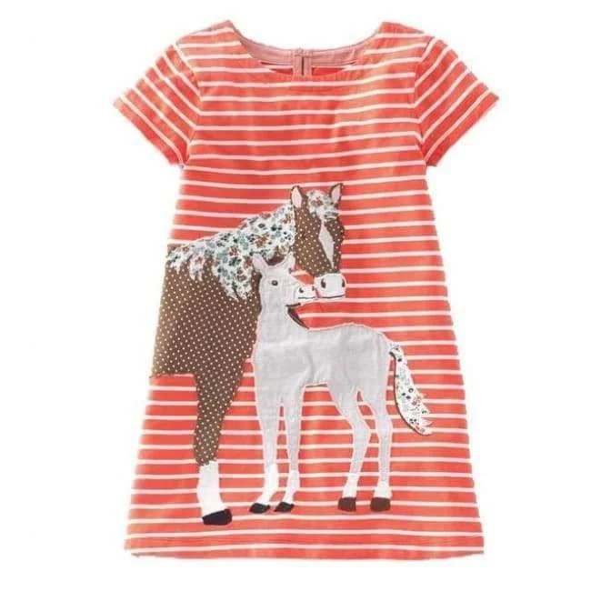 Tier Dinosaurier Einhorn Party Baby Mädchen Kleid Kinder Kleidung Vestidos Kinder Sommer Kleider für Mädchen Kleidung
