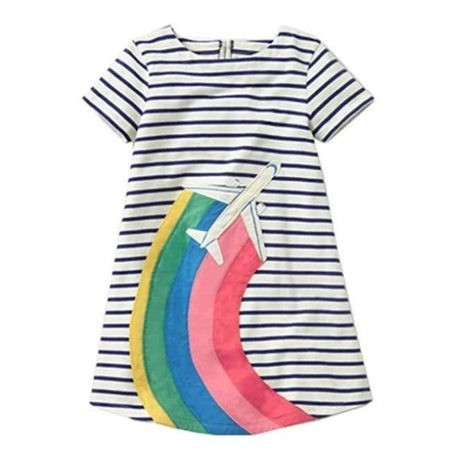 Tier Dinosaurier Einhorn Party Baby Mädchen Kleid Kinder Kleidung Vestidos Kinder Sommer Kleider für Mädchen Kleidung