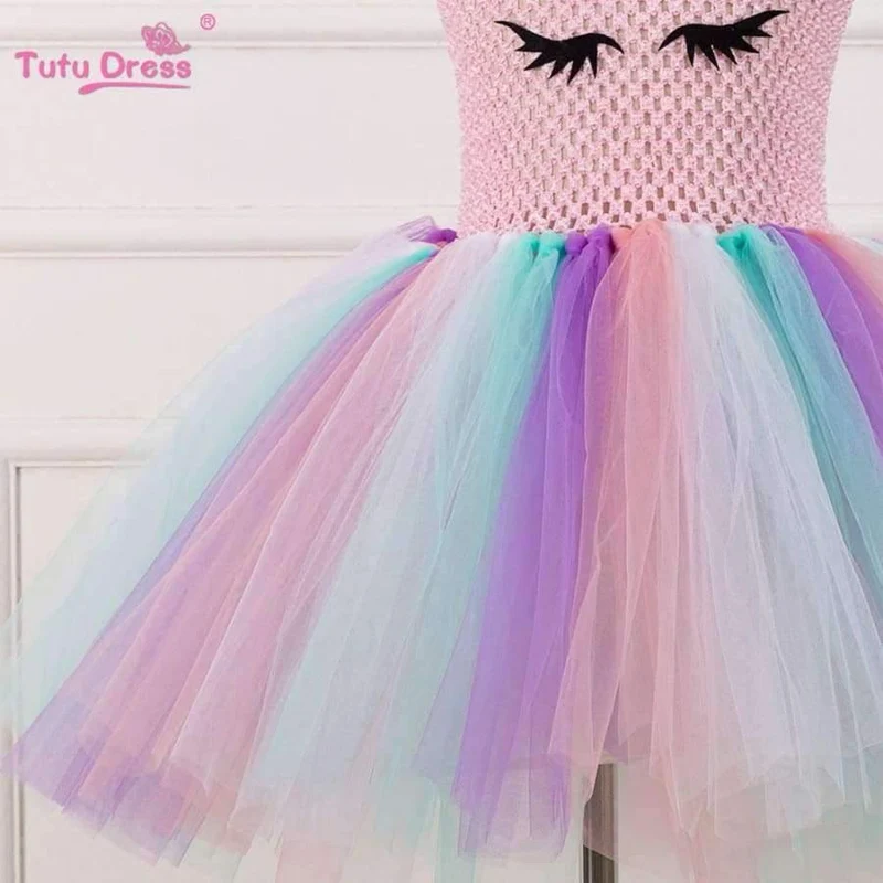 Bunte Blumen Baby Mädchen Kleidung Geburtstag Party Kleider Kinder Geburtstagsgeschenk Tutu Kostüm Sommer Mädchen Tutu Kleid