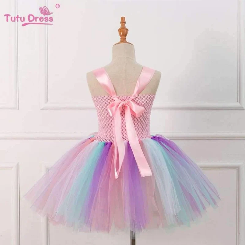 Bunte Blumen Baby Mädchen Kleidung Geburtstag Party Kleider Kinder Geburtstagsgeschenk Tutu Kostüm Sommer Mädchen Tutu Kleid