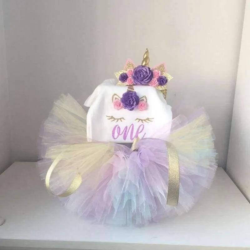 Baby Girl First 1st Geburtstag Outfits Marke Sommer Baby Sets Kleinkind Mädchen Taufe Kleidung Anzüge Ein Jahr Little Baby Clothing Set