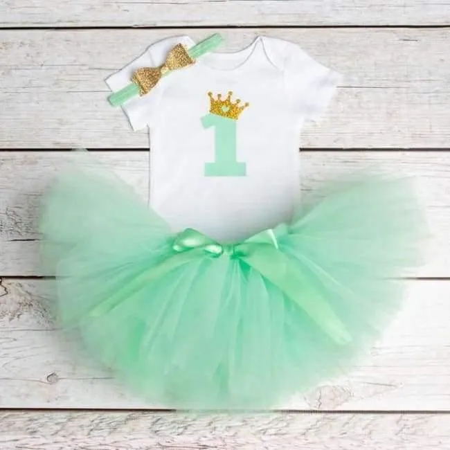 Baby Girl First 1st Geburtstag Outfits Marke Sommer Baby Sets Kleinkind Mädchen Taufe Kleidung Anzüge Ein Jahr Little Baby Clothing Set