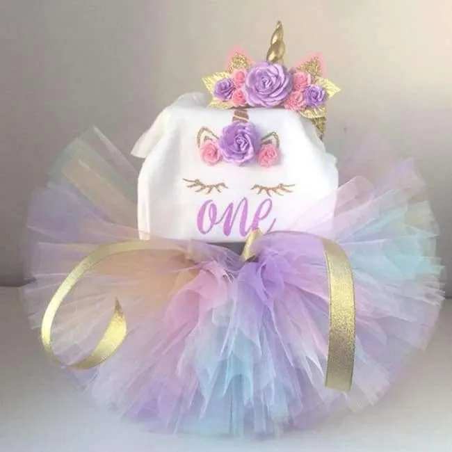 Baby Girl First 1st Geburtstag Outfits Marke Sommer Baby Sets Kleinkind Mädchen Taufe Kleidung Anzüge Ein Jahr Little Baby Clothing Set