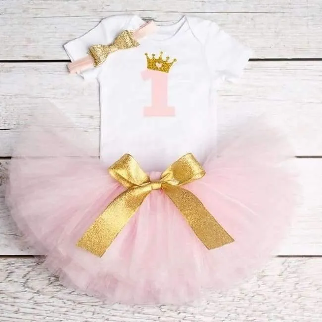 Baby Girl First 1st Geburtstag Outfits Marke Sommer Baby Sets Kleinkind Mädchen Taufe Kleidung Anzüge Ein Jahr Little Baby Clothing Set