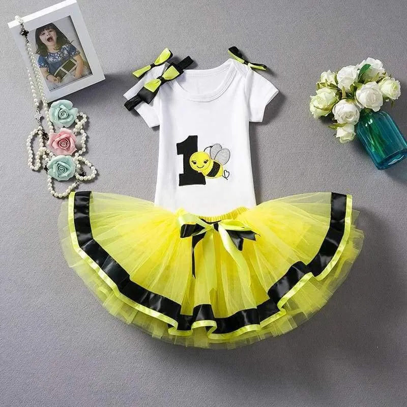 Baby Girl First 1st Geburtstag Outfits Marke Sommer Baby Sets Kleinkind Mädchen Taufe Kleidung Anzüge Ein Jahr Little Baby Clothing Set