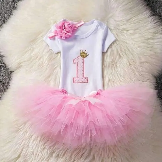 Baby Girl First 1st Geburtstag Outfits Marke Sommer Baby Sets Kleinkind Mädchen Taufe Kleidung Anzüge Ein Jahr Little Baby Clothing Set