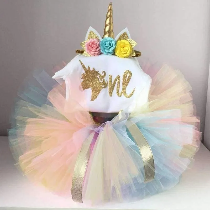 Baby Girl First 1st Geburtstag Outfits Marke Sommer Baby Sets Kleinkind Mädchen Taufe Kleidung Anzüge Ein Jahr Little Baby Clothing Set