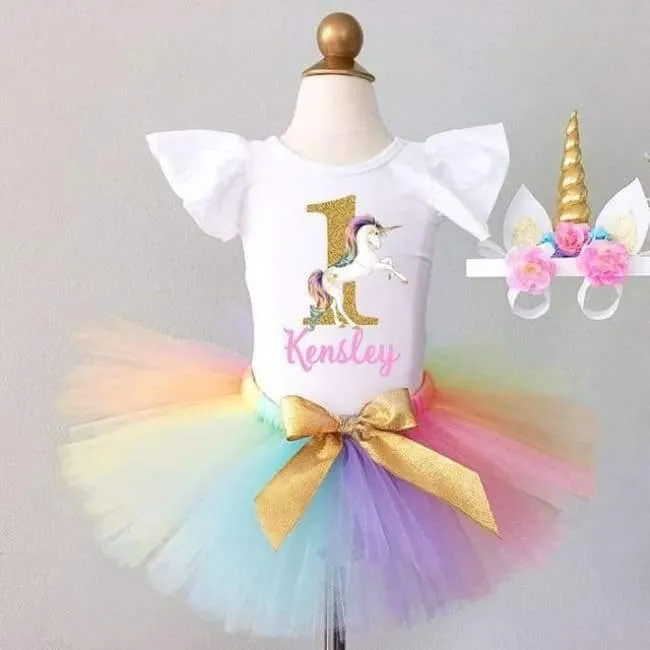 Baby Girl First 1st Geburtstag Outfits Marke Sommer Baby Sets Kleinkind Mädchen Taufe Kleidung Anzüge Ein Jahr Little Baby Clothing Set