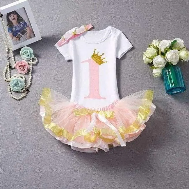 Baby Girl First 1st Geburtstag Outfits Marke Sommer Baby Sets Kleinkind Mädchen Taufe Kleidung Anzüge Ein Jahr Little Baby Clothing Set