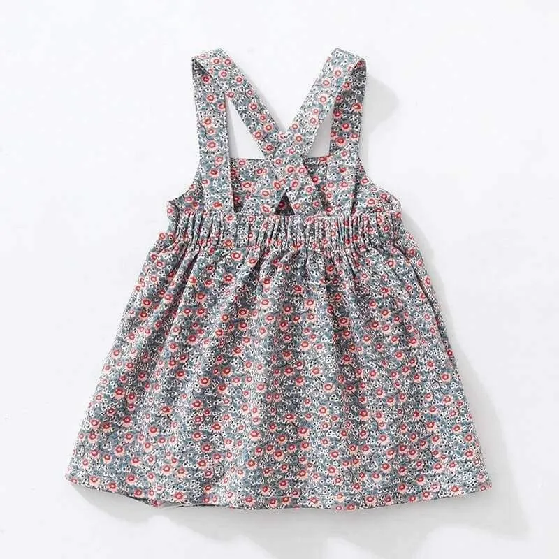 Kinder Marke Kleidung Herbst Baby Mädchen Kleidung Baumwolle Blumendruck Sommerkleid Mädchen Tier ärmellose Kleider