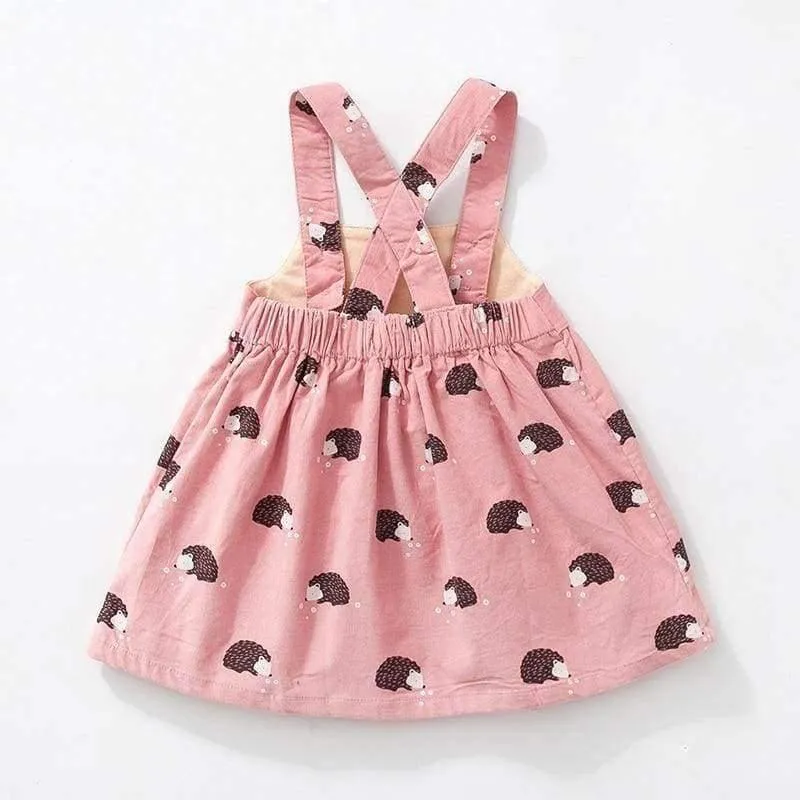 Kinder Marke Kleidung Herbst Baby Mädchen Kleidung Baumwolle Blumendruck Sommerkleid Mädchen Tier ärmellose Kleider