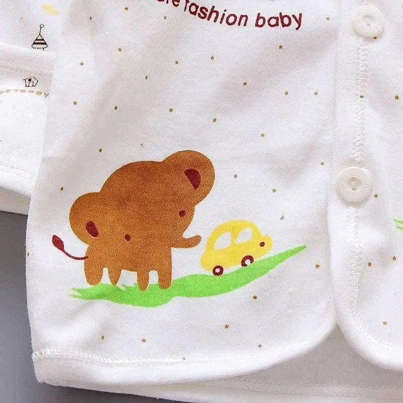 5 STÜCKE baby-kleidung 0-3 Mt Frühling sommer druck cartoon neugeborenen kleidung geschenkset baumwolle neue geboren baby-kleidung baby-outfit
