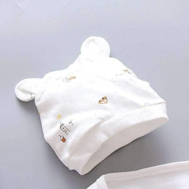 5 STÜCKE baby-kleidung 0-3 Mt Frühling sommer druck cartoon neugeborenen kleidung geschenkset baumwolle neue geboren baby-kleidung baby-outfit