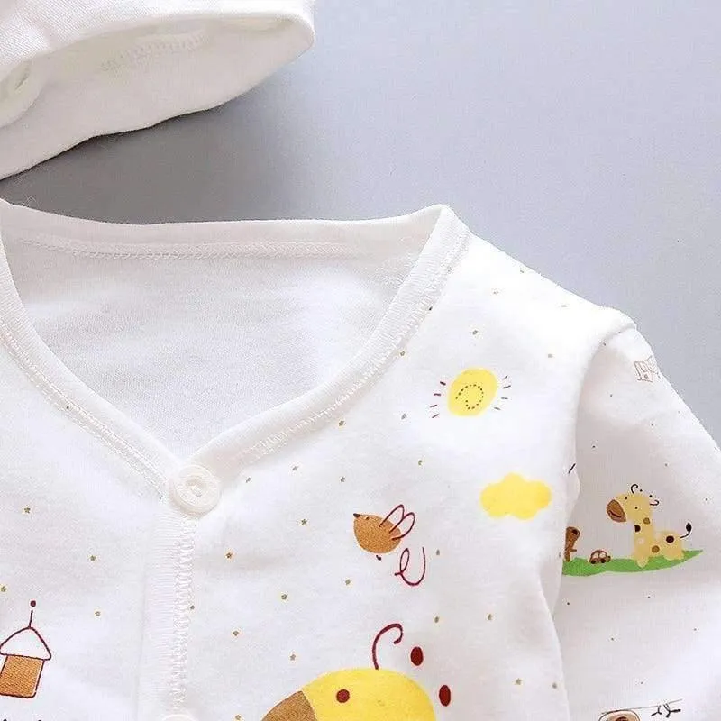 5 STÜCKE baby-kleidung 0-3 Mt Frühling sommer druck cartoon neugeborenen kleidung geschenkset baumwolle neue geboren baby-kleidung baby-outfit