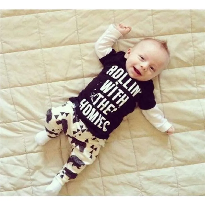 Neugeborenes Baby-Kleidung Baby-Kleidung Unisex gelb Farbe Langarm-Shirt + Hose 2-tlg. Bebe Mädchen Kleidung Set ST205