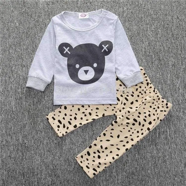 Neugeborenes Baby-Kleidung Baby-Kleidung Unisex gelb Farbe Langarm-Shirt + Hose 2-tlg. Bebe Mädchen Kleidung Set ST205