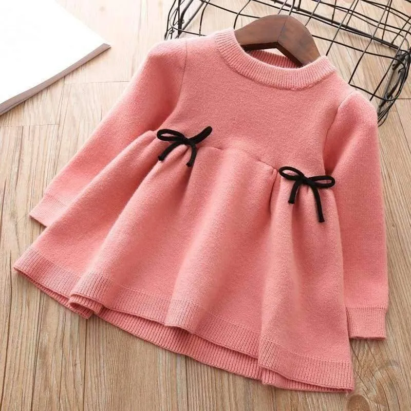 Baby Mädchen Strickkleid Herbst Winter Kleidung Kinder Kleinkind Tops Shirts für Mädchen Kinder Prinzessin Baumwolle Weihnachtskleider